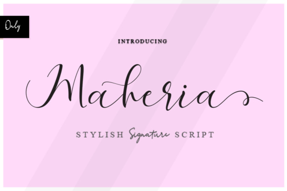 Maheria Script Font for Crafters