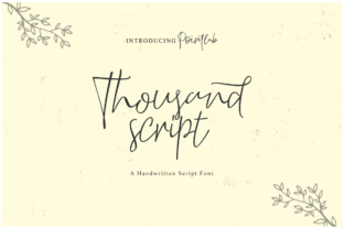 Thousand Script: A Modern Typeface for Editorial Design